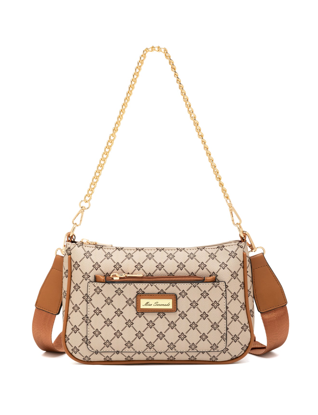 MILANO XBODY BAG WITH REMOVABLE ZIP COIN PURSE - BEIGE