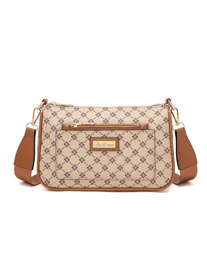MILANO XBODY BAG WITH REMOVABLE ZIP COIN PURSE - BEIGE