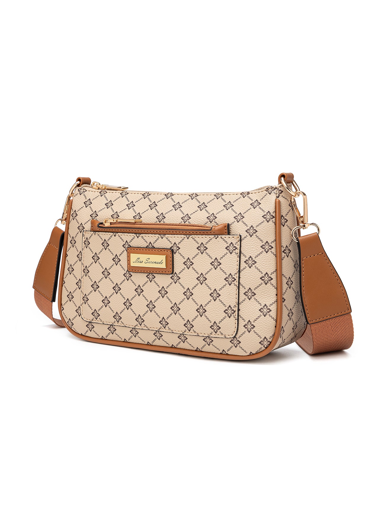 MILANO XBODY BAG WITH REMOVABLE ZIP COIN PURSE - BEIGE