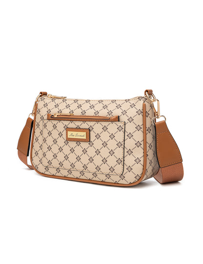 MILANO XBODY BAG WITH REMOVABLE ZIP COIN PURSE - BEIGE