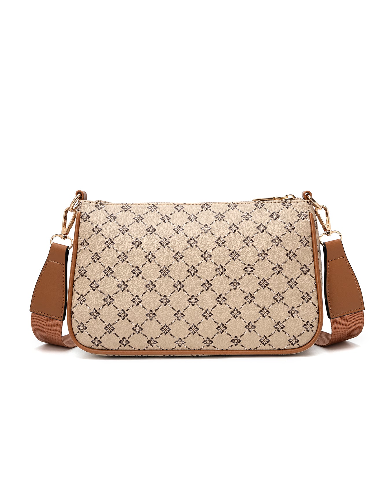 MILANO XBODY BAG WITH REMOVABLE ZIP COIN PURSE - BEIGE