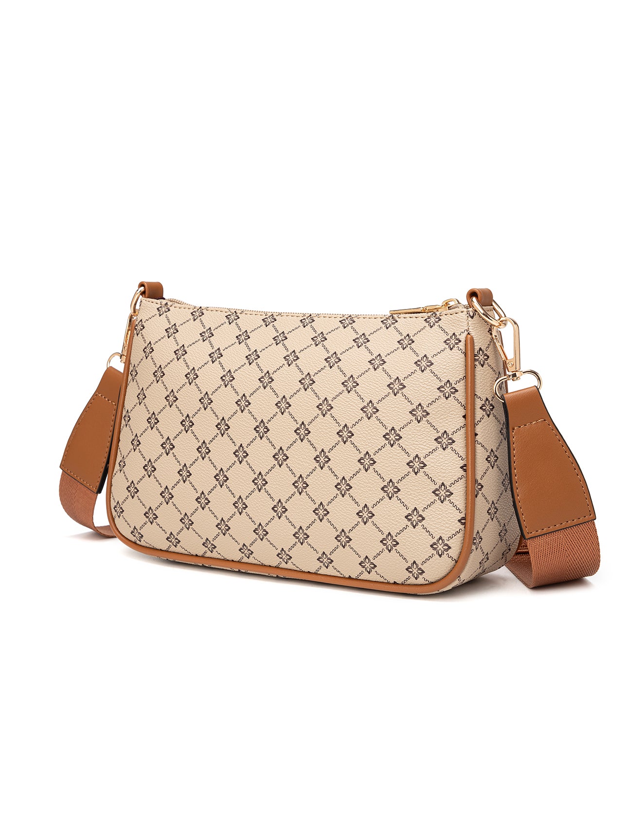 MILANO XBODY BAG WITH REMOVABLE ZIP COIN PURSE - BEIGE