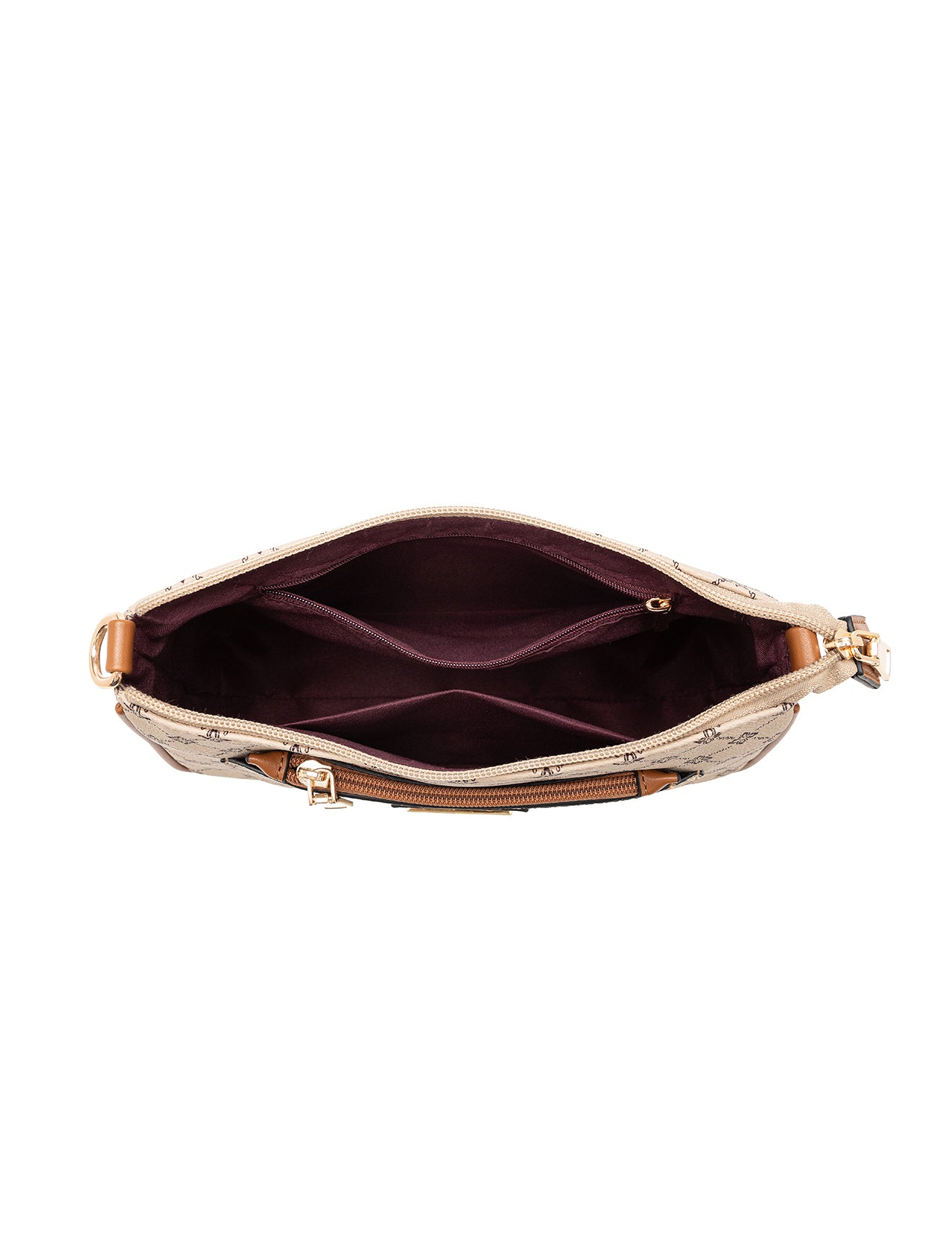 MILANO XBODY BAG WITH REMOVABLE ZIP COIN PURSE - BEIGE