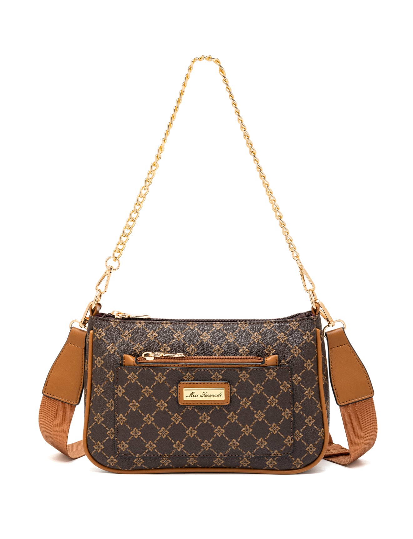 MILANO XBODY BAG WITH REMOVABLE ZIP COIN PURSE - TAN
