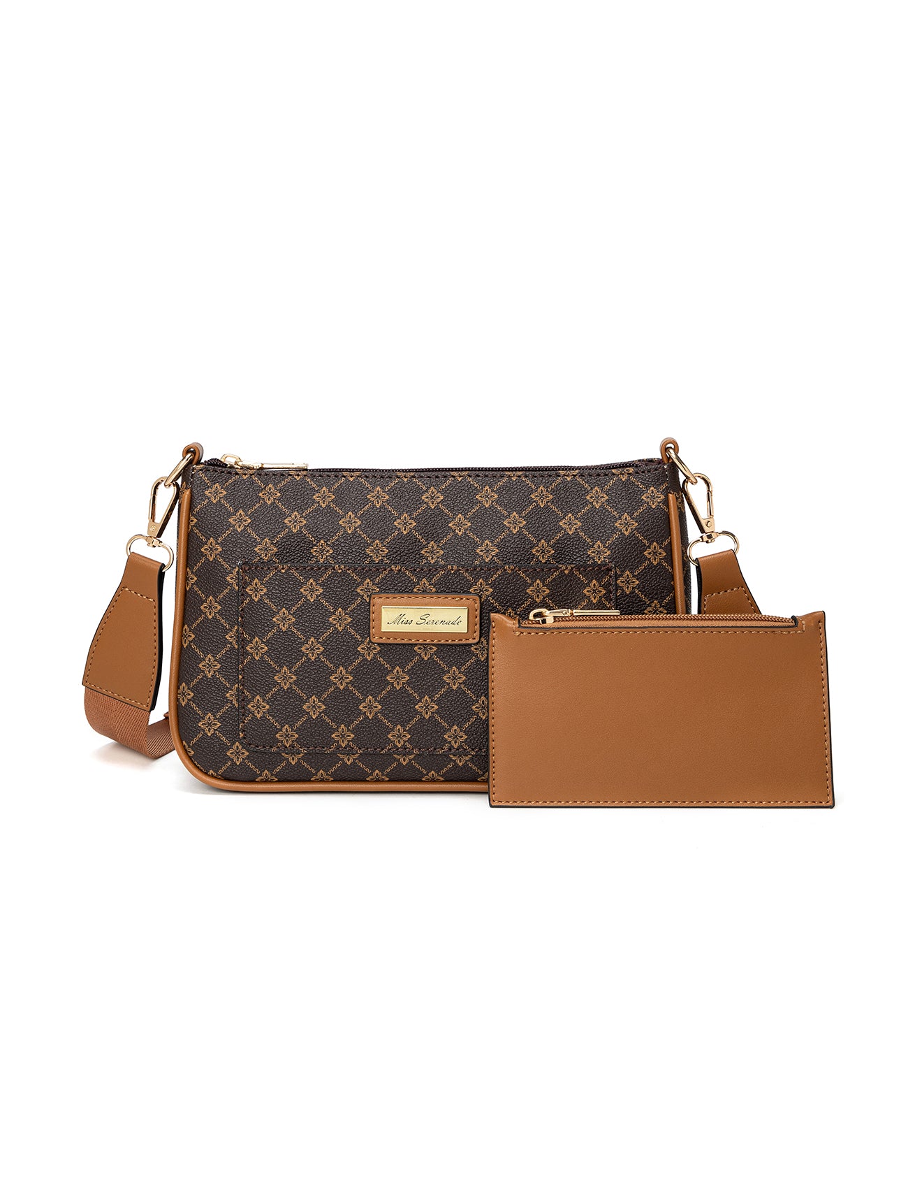 MILANO XBODY BAG WITH REMOVABLE ZIP COIN PURSE - TAN