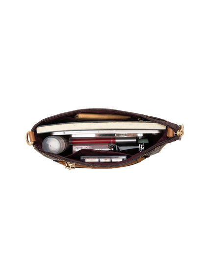 MILANO XBODY BAG WITH REMOVABLE ZIP COIN PURSE - TAN