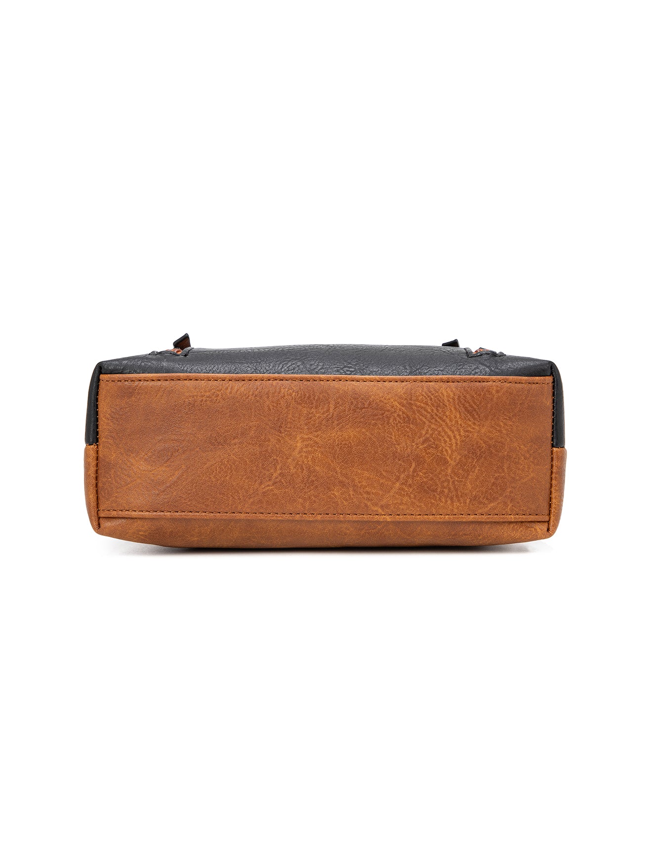 MIRANDA XBODY BAG WITH ZIPS - TAN & WHITE