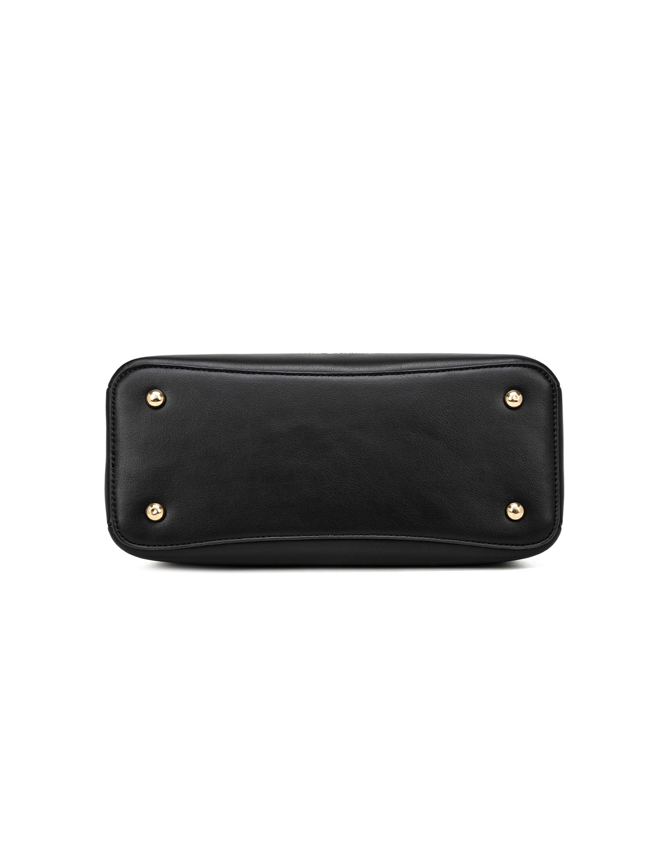 SYDNEY TRIPLE COMPARTMENT BAG WITH RAFFIA DETAIL AND XBODY STRAP - BLACK