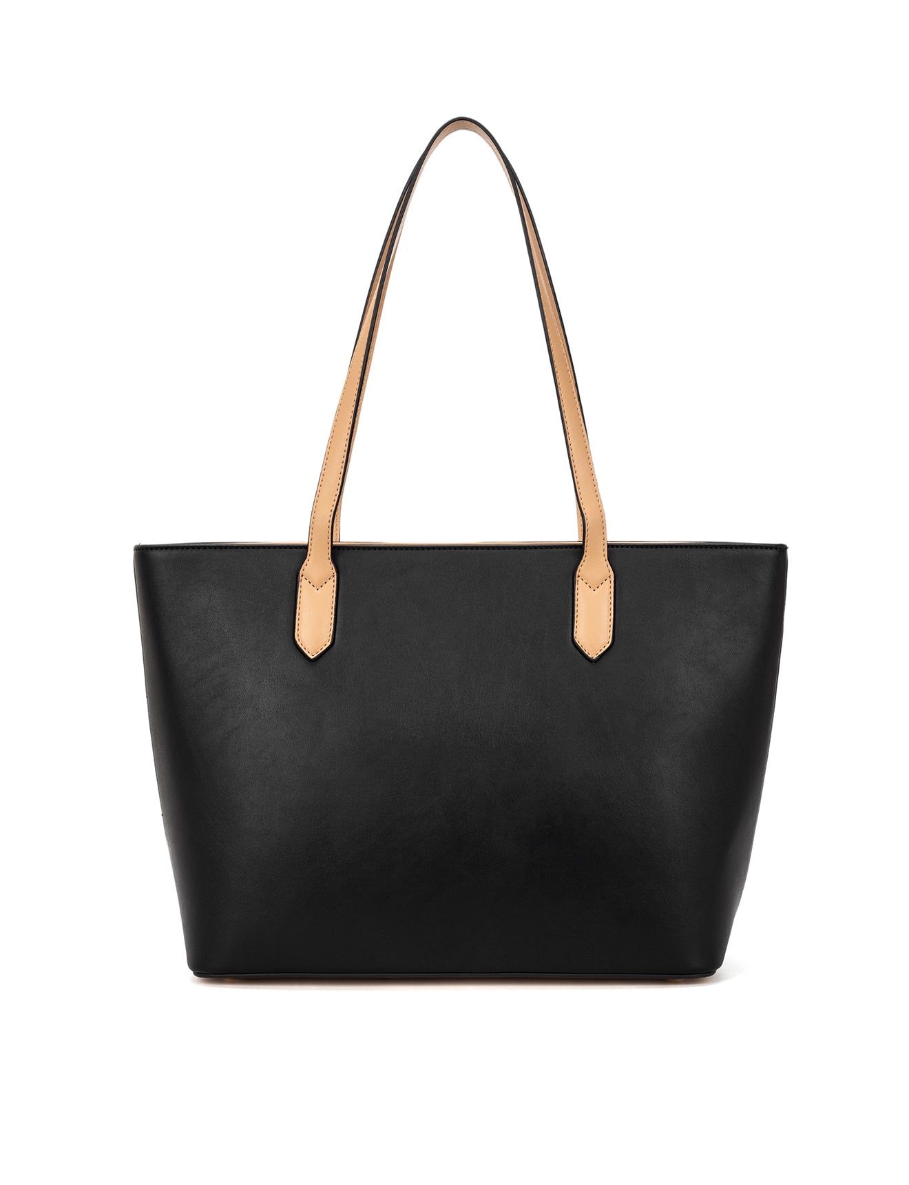 ELIZABETH TOTE - BLACK & CAMEL