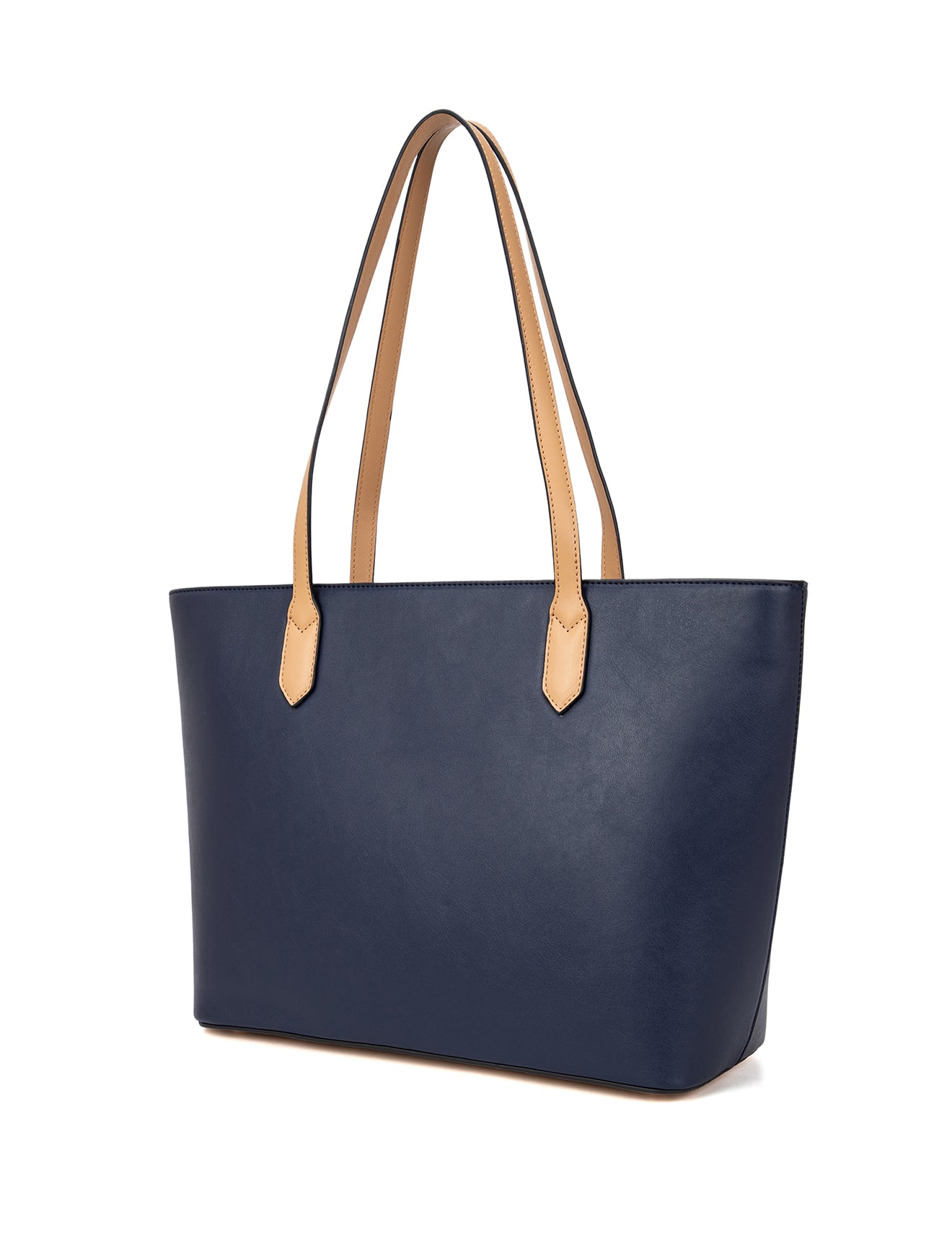ELIZABETH TOTE - NAVY & CAMEL