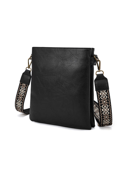 ERIN TRIPLE COMPARTMENT XBODY BAG - BLACK