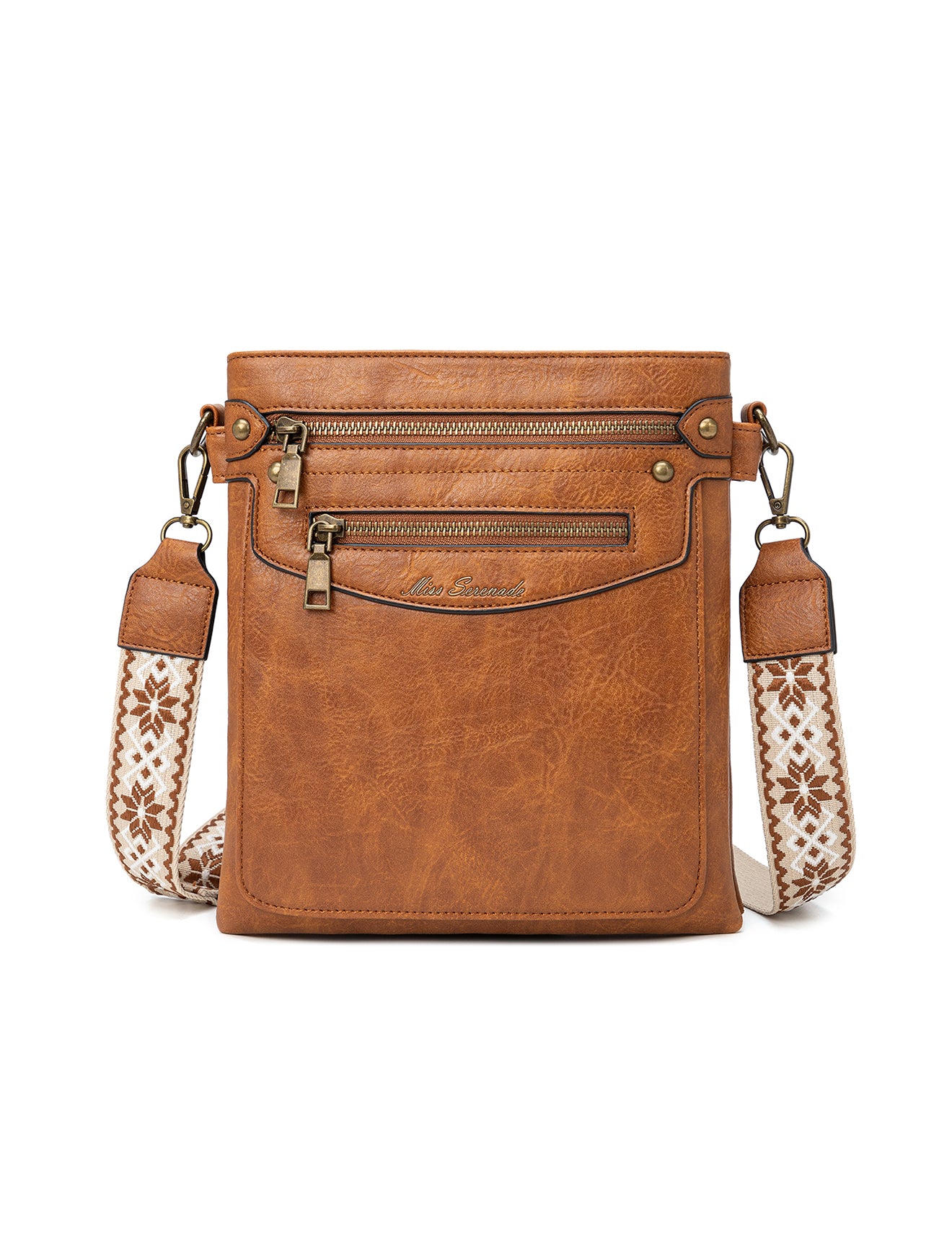 ERIN TRIPLE COMPARTMENT XBODY BAG - TAN