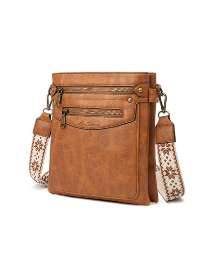 ERIN TRIPLE COMPARTMENT XBODY BAG - TAN