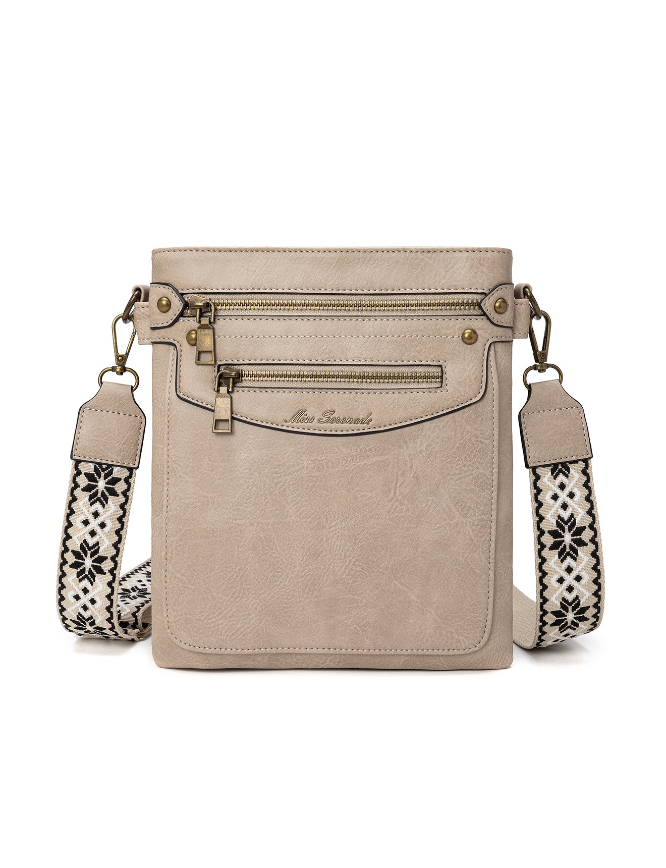 ERIN TRIPLE COMPARTMENT XBODY BAG - TAUPE
