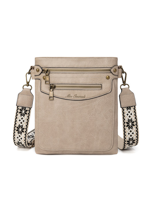 ERIN TRIPLE COMPARTMENT XBODY BAG - TAUPE