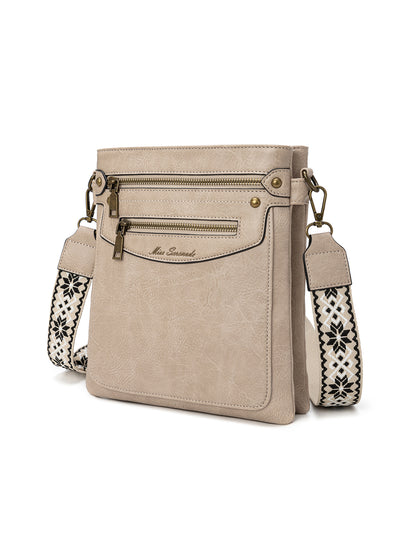 ERIN TRIPLE COMPARTMENT XBODY BAG - TAUPE