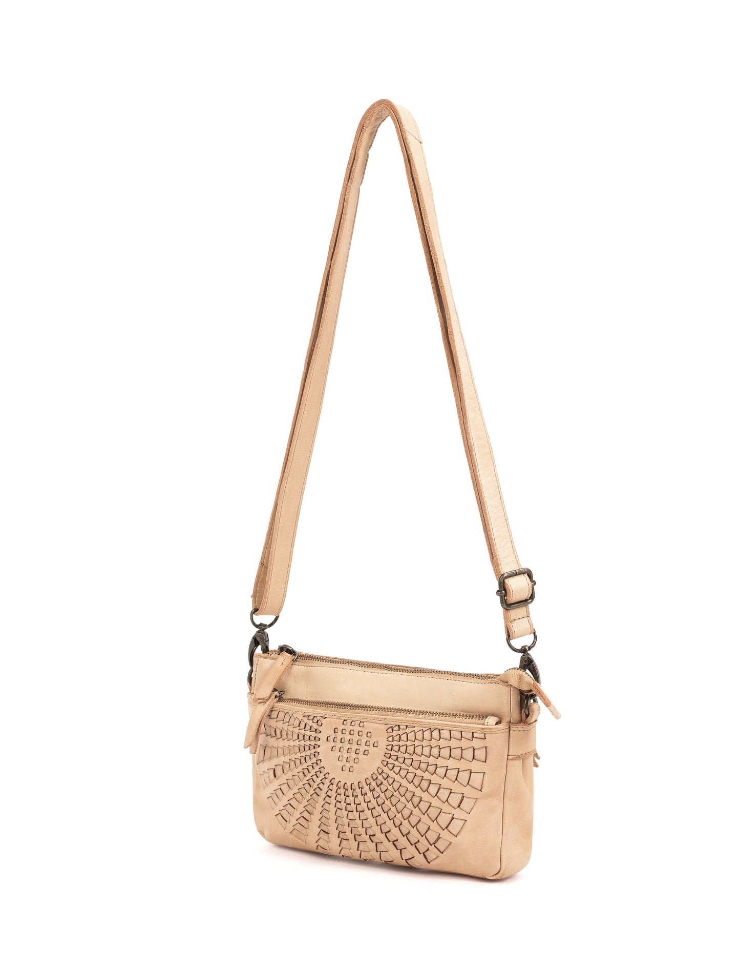 FITZROY CROSS BODY BAG W/ ADJUSTABLE STRAP - TAUPE