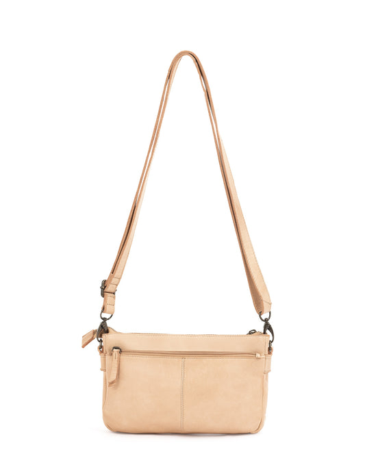 FITZROY CROSS BODY BAG W/ ADJUSTABLE STRAP - TAUPE