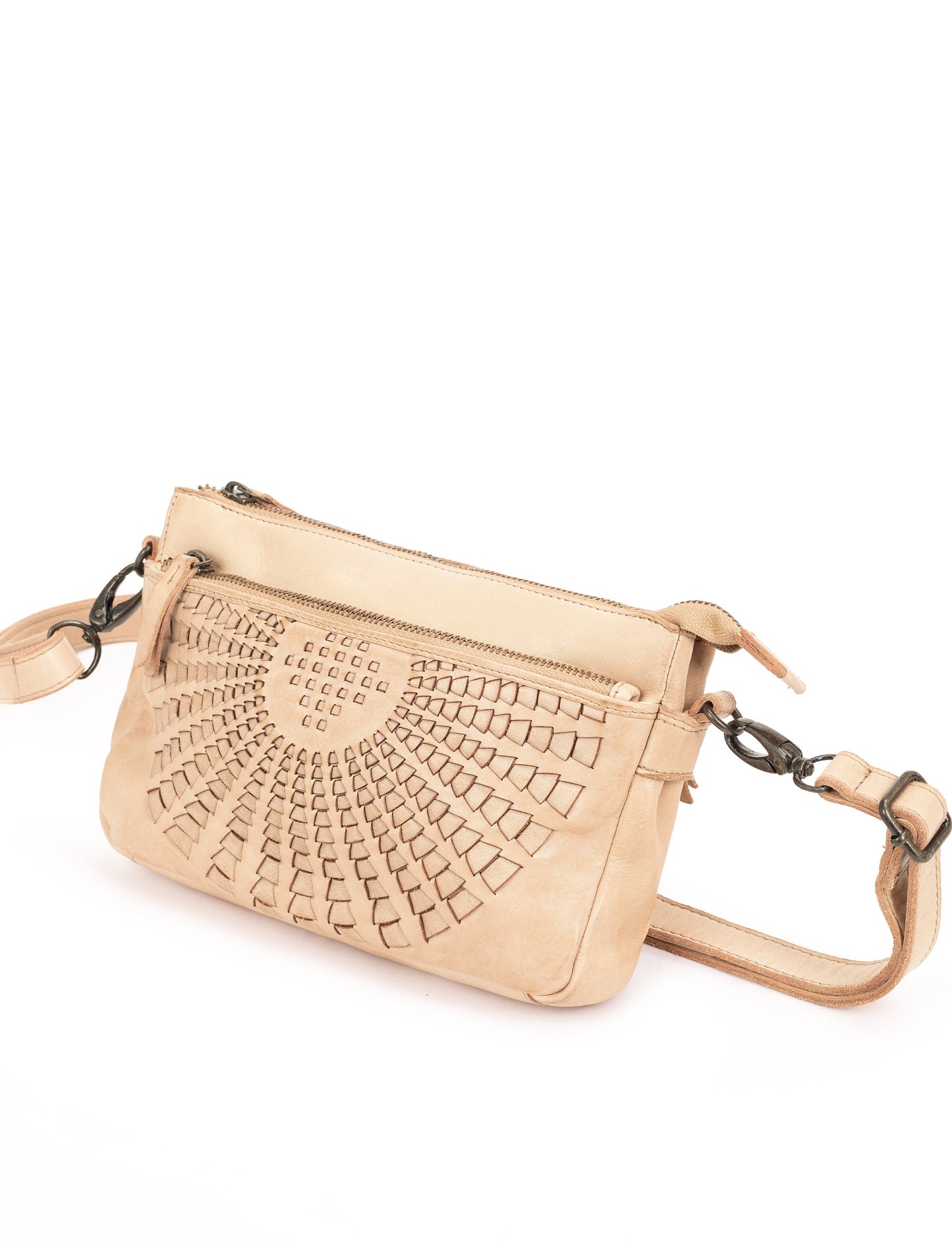 FITZROY CROSS BODY BAG W/ ADJUSTABLE STRAP - TAUPE