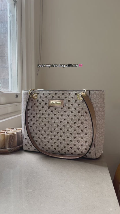 DILLON VEGAN TOTE BAG -XB-2975-BEI