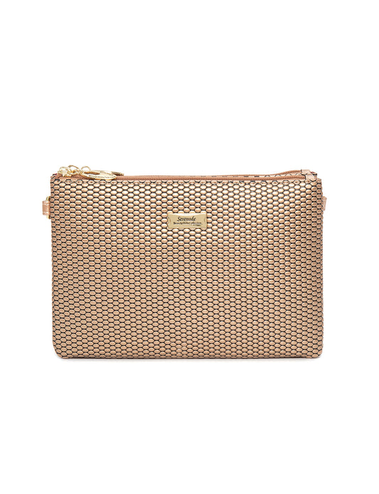 Cosmopolitan Vegan Leather Cross Body Bag- Rose Gold
