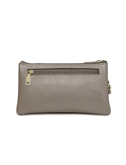 CANDICE LEATHER WALLET WITH SHOULDER STRAP- E1-0809-PEW