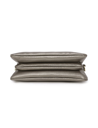 CANDICE LEATHER WALLET WITH SHOULDER STRAP- E1-0809-PEW