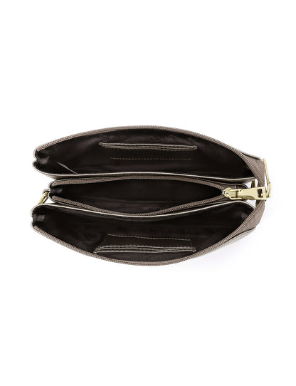 CANDICE LEATHER WALLET WITH SHOULDER STRAP- E1-0809-PEW