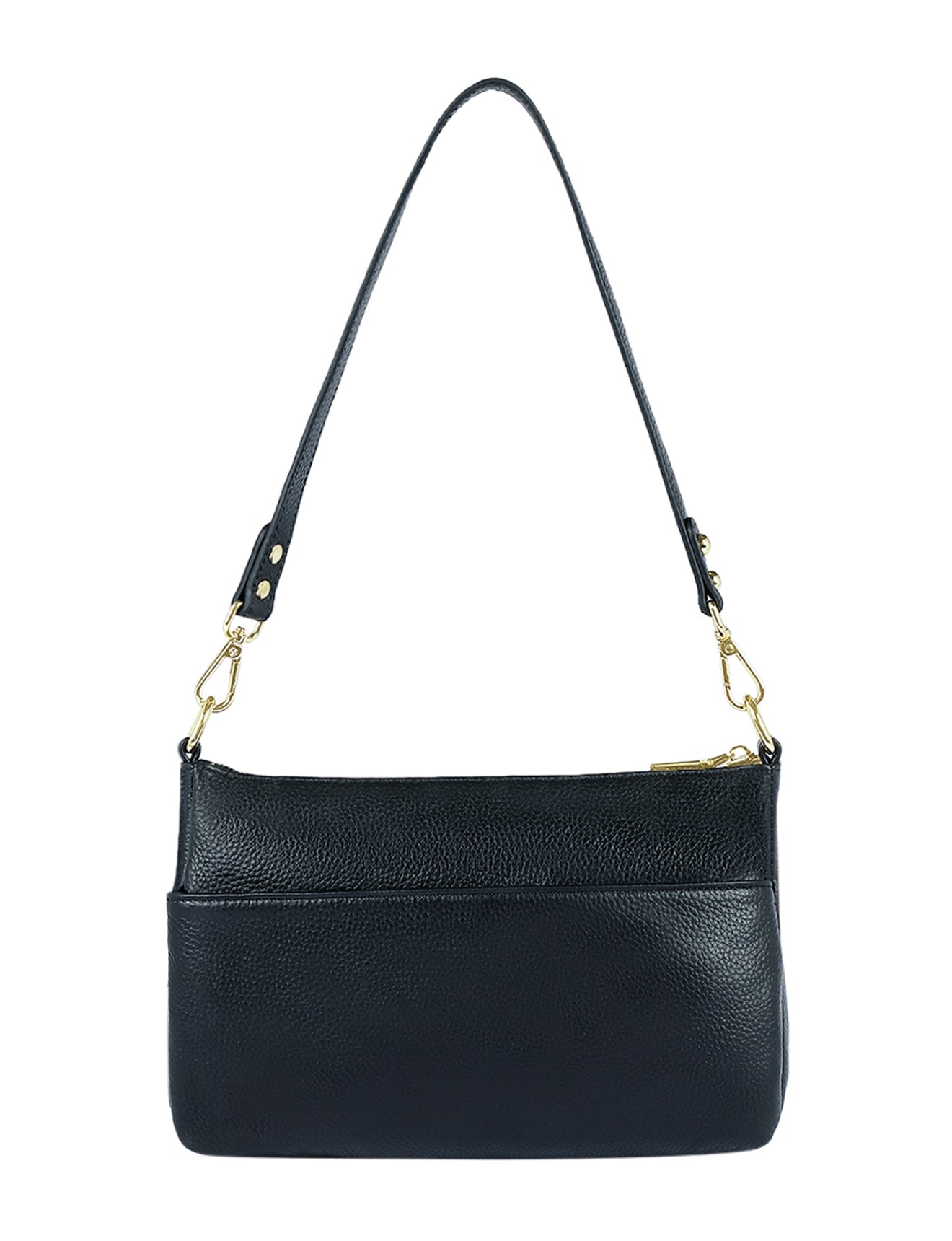 FELICITY LEATHER XBODY BAG- E1-0814A-BLK