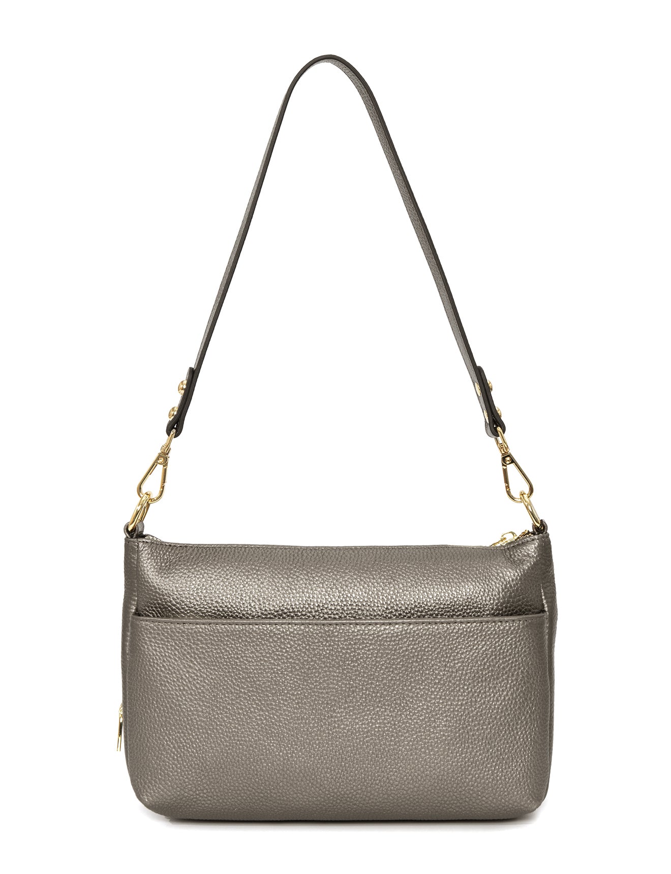 FELICITY LEATHER XBODY BAG- E1-0814A-PEWTER
