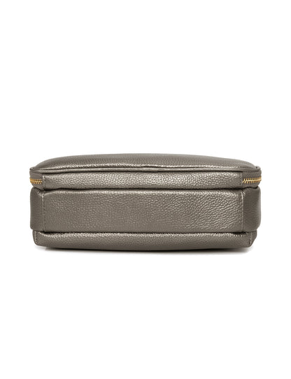 FELICITY LEATHER XBODY BAG- E1-0814A-PEWTER