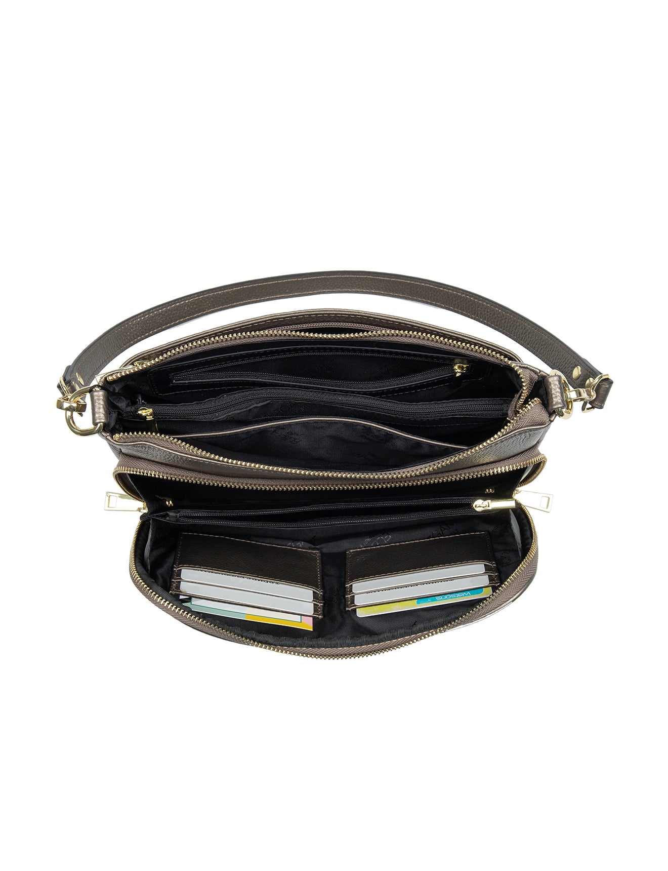 FELICITY LEATHER XBODY BAG- E1-0814A-PEWTER