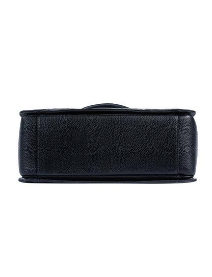 RAFAELLA LEATHER SHOULDER BAG- E1-0827-BLACK