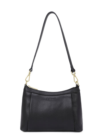 MARCIA LEATHER XBODY BAG- BLACK- NEW IN- E1-0830-BLK