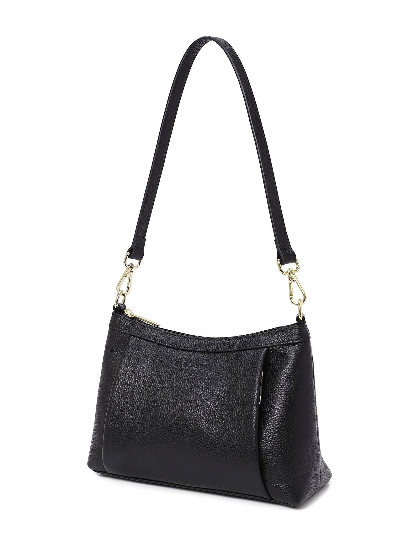 MARCIA LEATHER XBODY BAG- BLACK- E1-0830-BLK