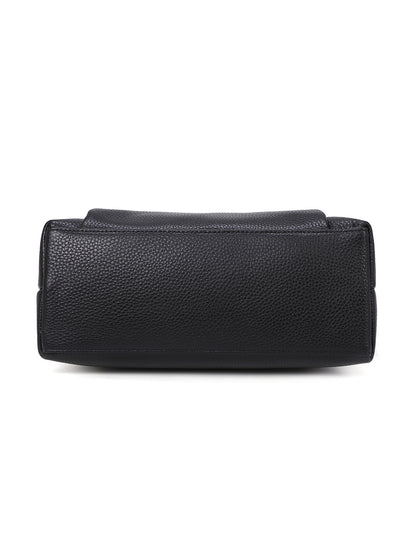 MARCIA LEATHER XBODY BAG- BLACK- E1-0830-BLK