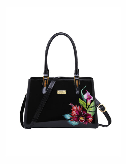 TANYA TRIPLE COMPARTMENT LEATHER BAG