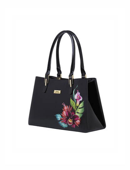 TANYA TRIPLE COMPARTMENT LEATHER BAG