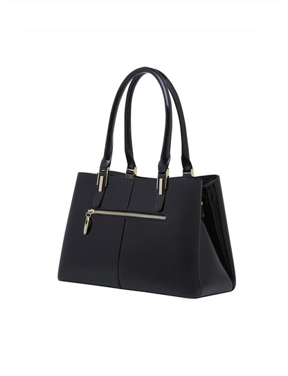 TANYA TRIPLE COMPARTMENT LEATHER BAG