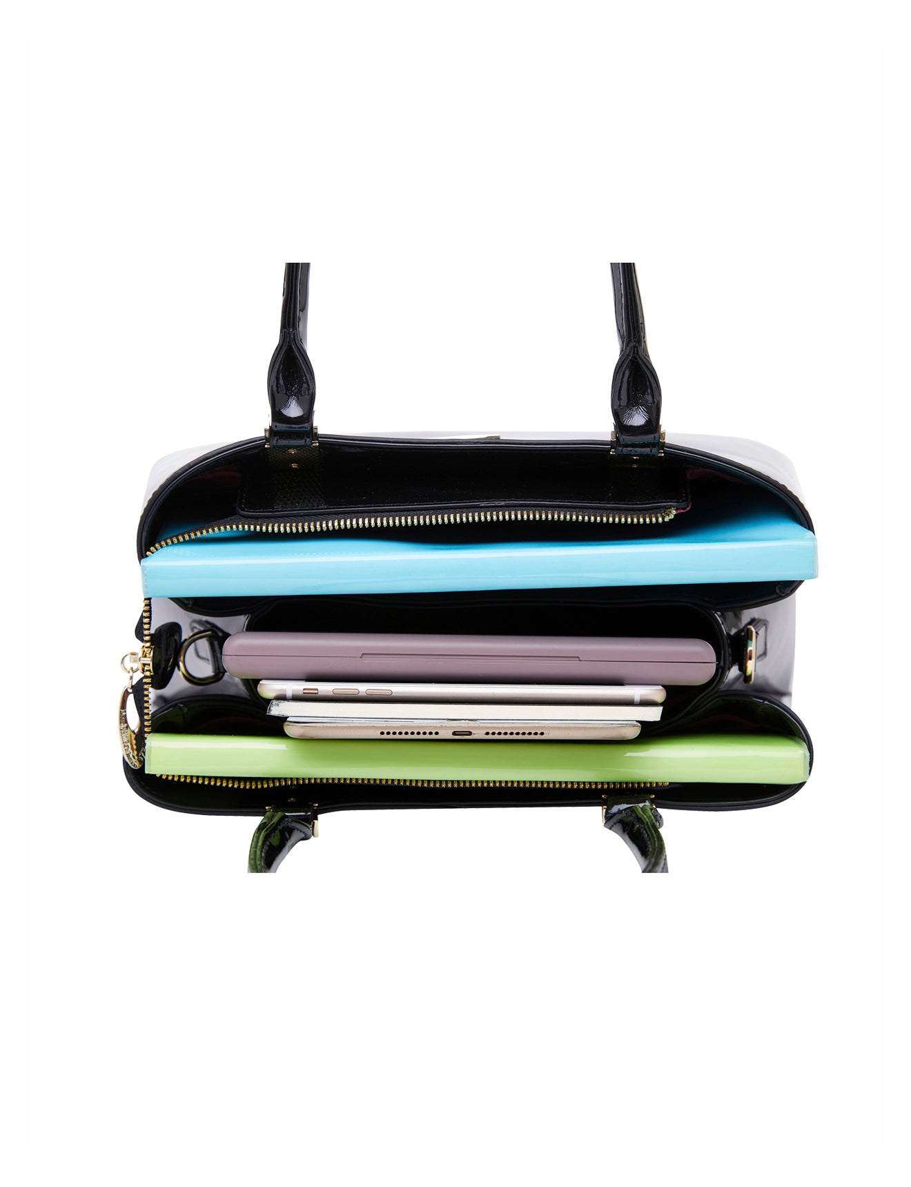 TANYA TRIPLE COMPARTMENT LEATHER BAG