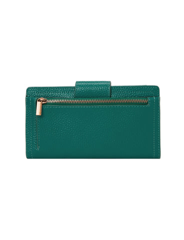 FAITH LEATHER TAB STYLE RFID WALLET- EMERALD- LOWER PRICE!