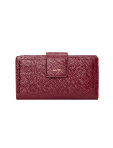 FAITH LEATHER TAB STYLE RFID WALLET- RED- LOWER PRICE!