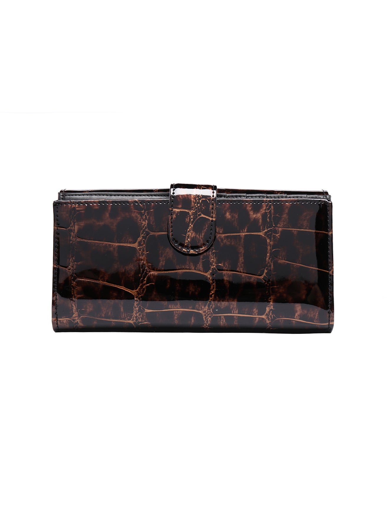 LEOPARD LARGE LEATHER RFID WALLET- WH701