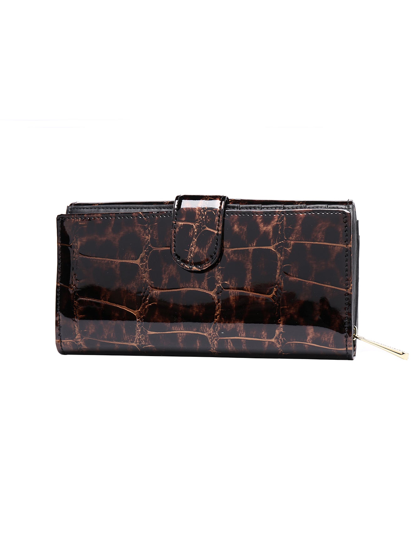 LEOPARD LARGE LEATHER RFID WALLET- WH701