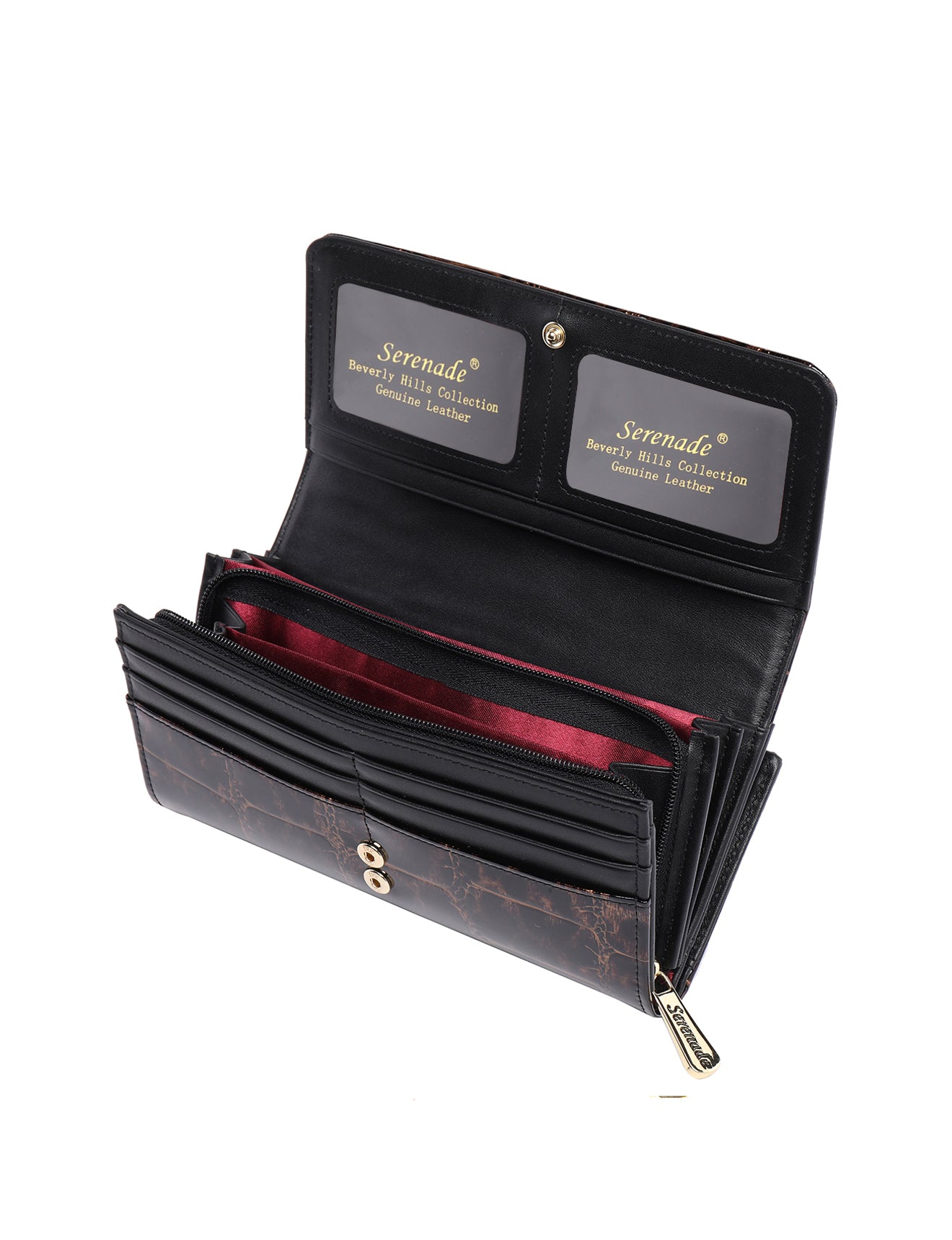 LEOPARD LARGE LEATHER RFID WALLET- WH701