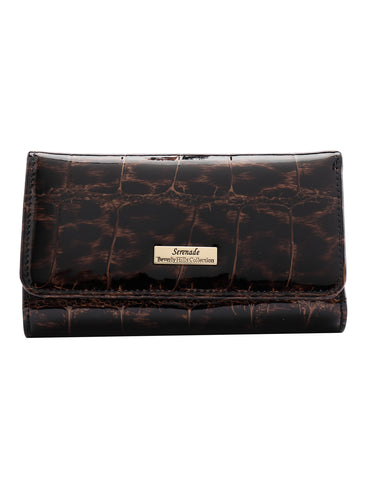 LEOPARD MED LEATHER RFID WALLET- WH702