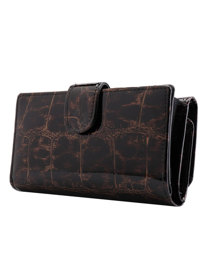 LEOPARD MED LEATHER RFID WALLET- WH702