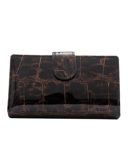 LEOPARD MED LEATHER RFID WALLET- WH702