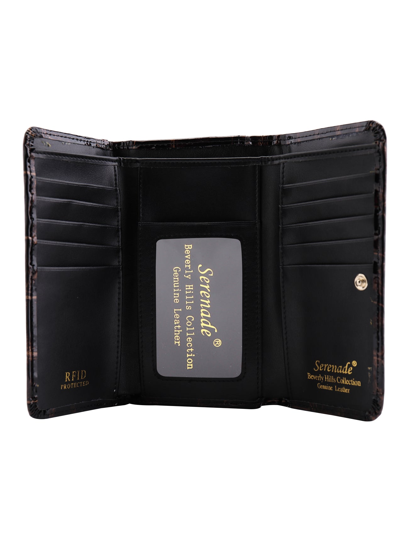LEOPARD MED LEATHER RFID WALLET- WH702