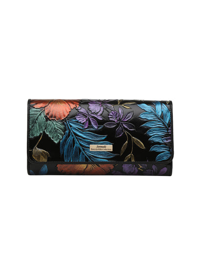 VERMEER LGE RFID HAND PAINTED LEATHER WALLET-WSL1001-MULTI